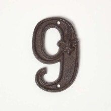 (Number 9) Cast Iron House number