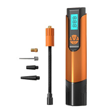 (Orange) Mini Cordless Tire Inflator Portable Air Compressor Car Bicycle Electric Air Pump