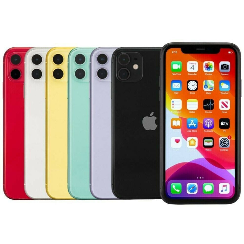 (Black) Apple iPhone 11 64GB 4G LTE All Colours Excellent