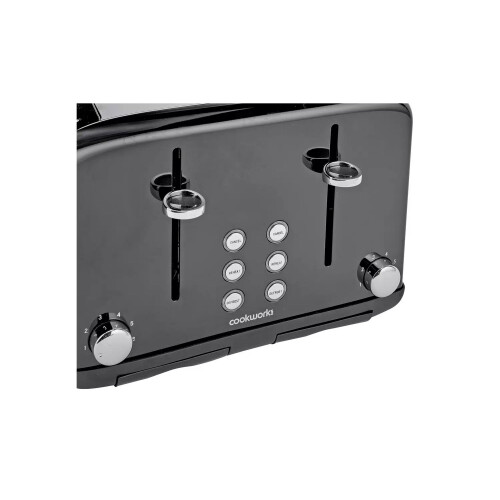 Cookworks Pyramid 4 Slice Toaster - Black 2