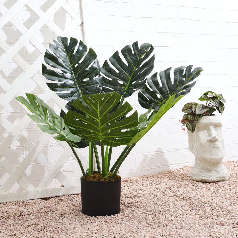 65cm Artificial Tropical Monstera Tree Faux Plant in Pot