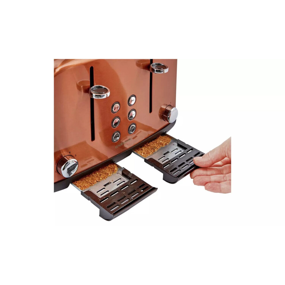 cookworks-pyramid-4-slice-toaster-copper-kitchen-decor
