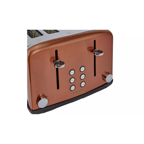 Cookworks Pyramid 4 Slice Toaster Copper Kitchen Decor