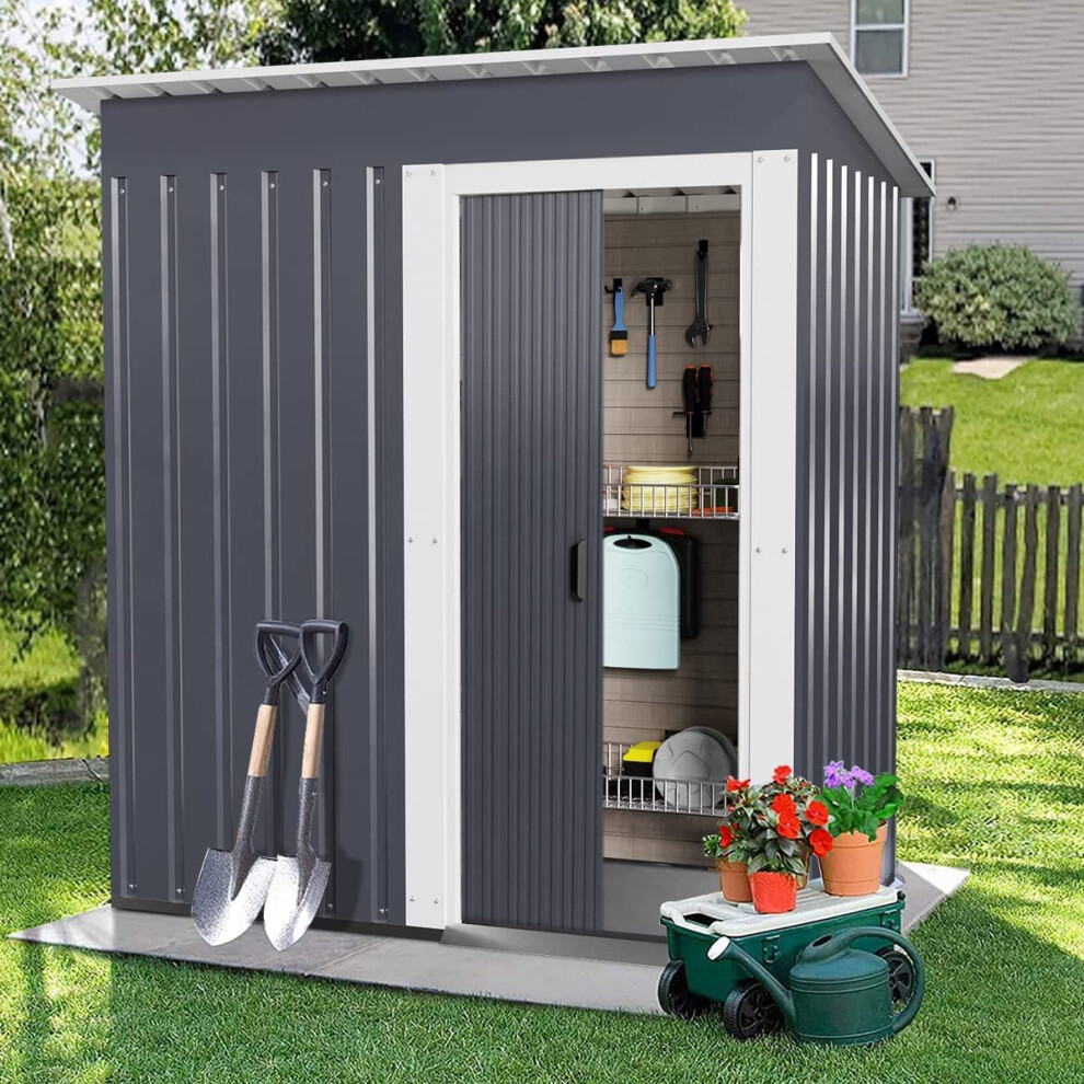 5FT x 3FT Metal Storage Shed Outdoor Lockable Tool Storage Box
