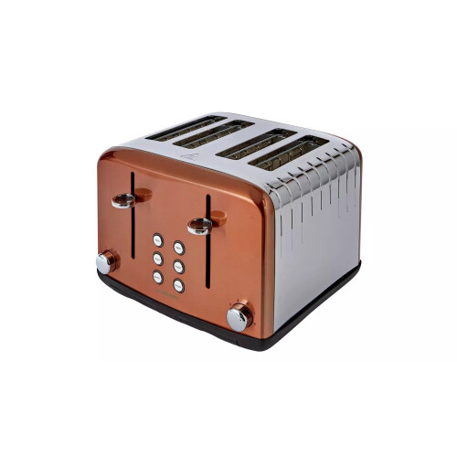 Cookworks Pyramid 4 Slice Toaster Copper Kitchen Decor 1