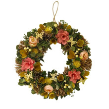 Artificial Flower Door Wreath – Spring & Easter Themed, 36cm Diameter, Indoor/Outdoor, UV & Weather Resistant, Hanging Loop Included