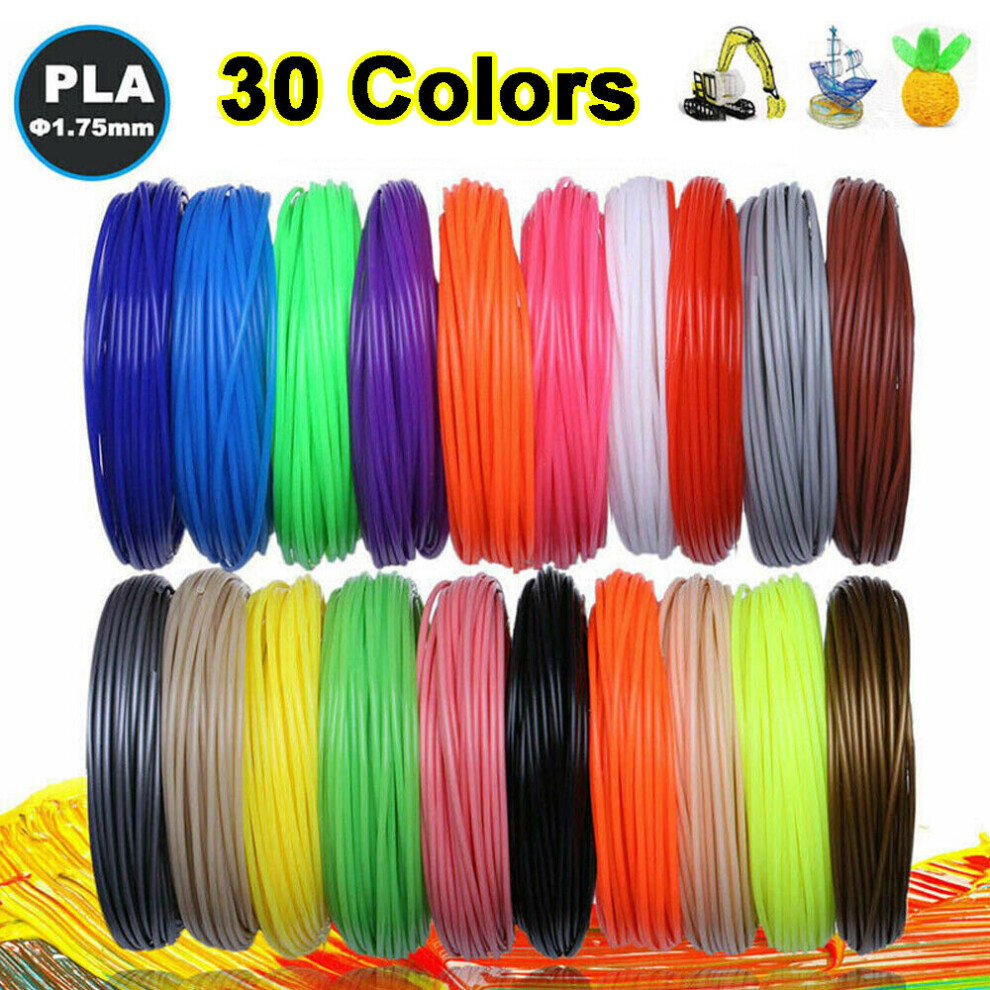 3D Pen Filament Refills PLA 30 Colors 1.75mm 3D Printing Pen Filament