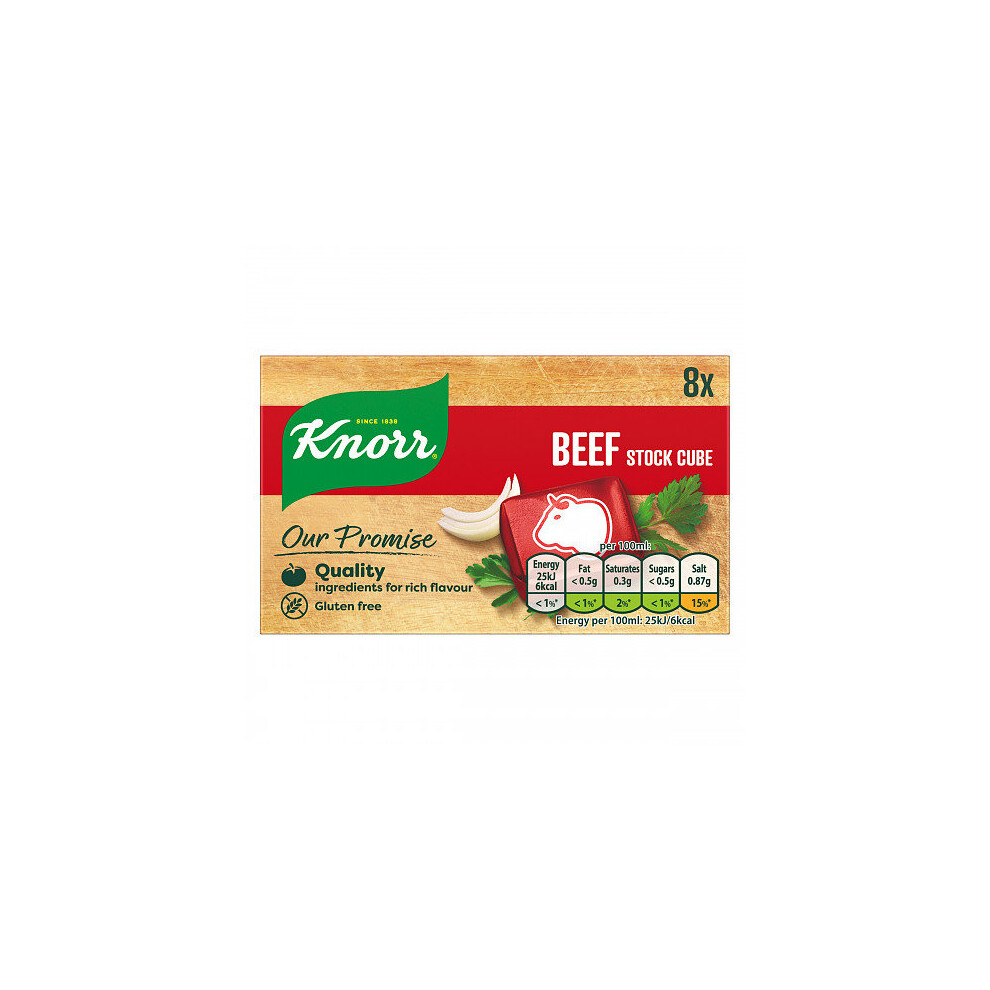 Knorr Stock Cubes Beef 8x10g ( Pack of 12 )