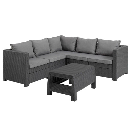 5 Seater Keter Rattan Patio Lounger Sofa Set Garden Furniture Outdoor