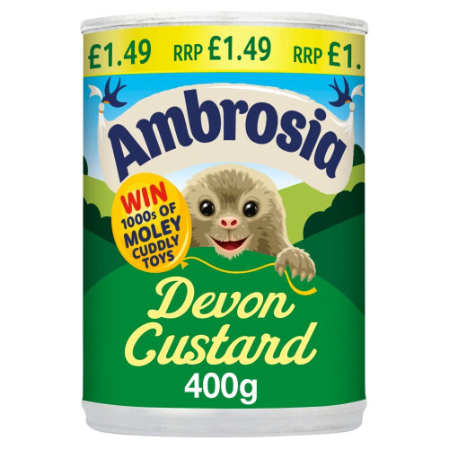Ambrosia Ready To Serve Devon Custard Can 400g ( Pack of 12 ) 1