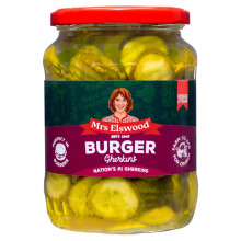 Mrs Elswood Burger Gherkins 670g ( Pack of 6 )