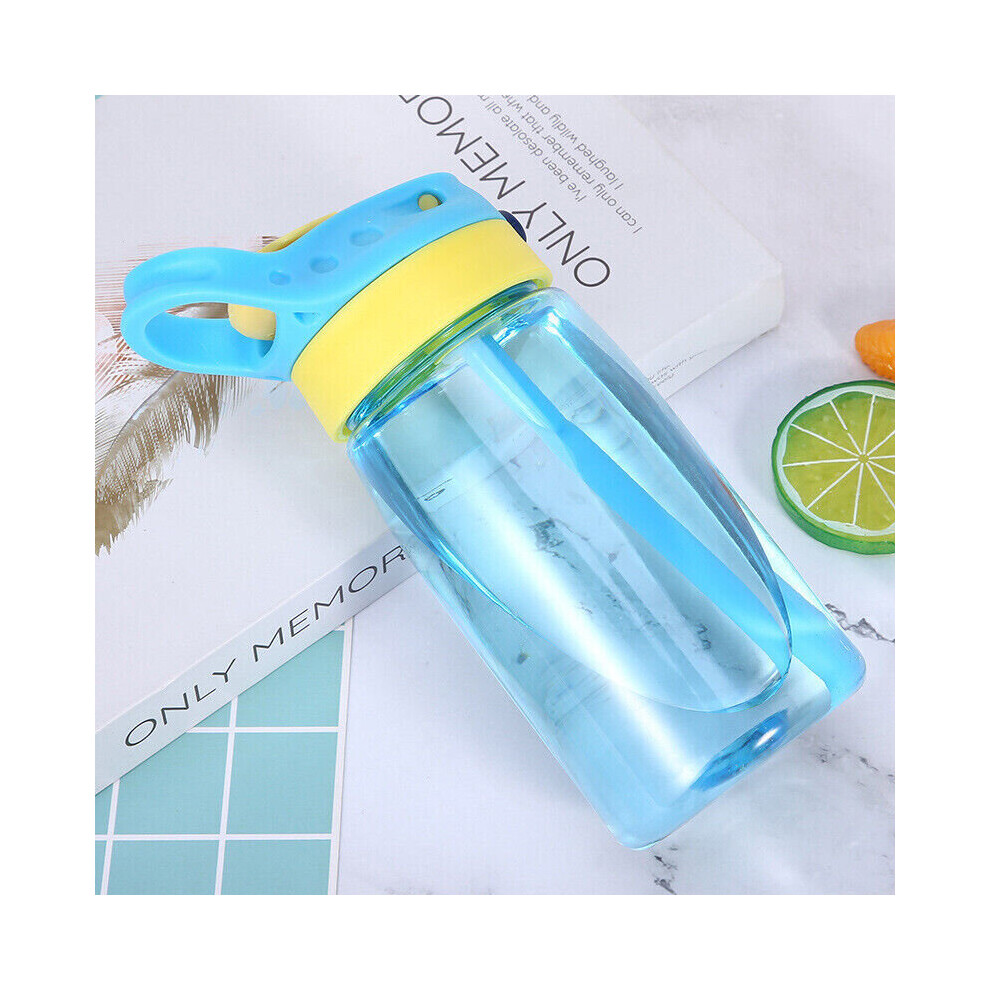 ( Blue) 480Mlfree Water Bottle With Straws Drinking Cup Bottle Leak Proof Blue,Not,Specified Srj Star
