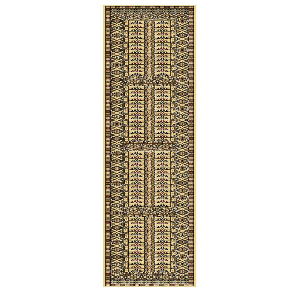 Afghan 7901 Beige Traditional Runner  - 67cm X 240cm (Runner)-image-OPC-PBF2SSX-NEW