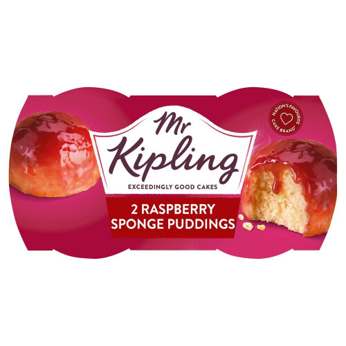 Mr Kipling Raspberry Sponge Puddings 2 x 95g (pack of 4) 2