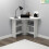 (White) Gredos Computer Desk with Shelves 2