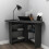 (Dark Grey) Gredos Computer Desk with Shelves 4