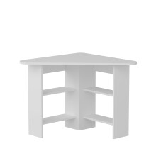 (White) Gredos Computer Desk with Shelves