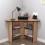 (Atlantic Pine - Black Band) Gredos Computer Desk with Shelves 3