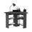 (Dark Grey) Gredos Computer Desk with Shelves 8
