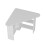 (White) Gredos Computer Desk with Shelves 8