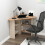 (Atlantic Pine - Beige) Gredos Computer Desk with Shelves 5