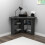 (Dark Grey) Gredos Computer Desk with Shelves 2