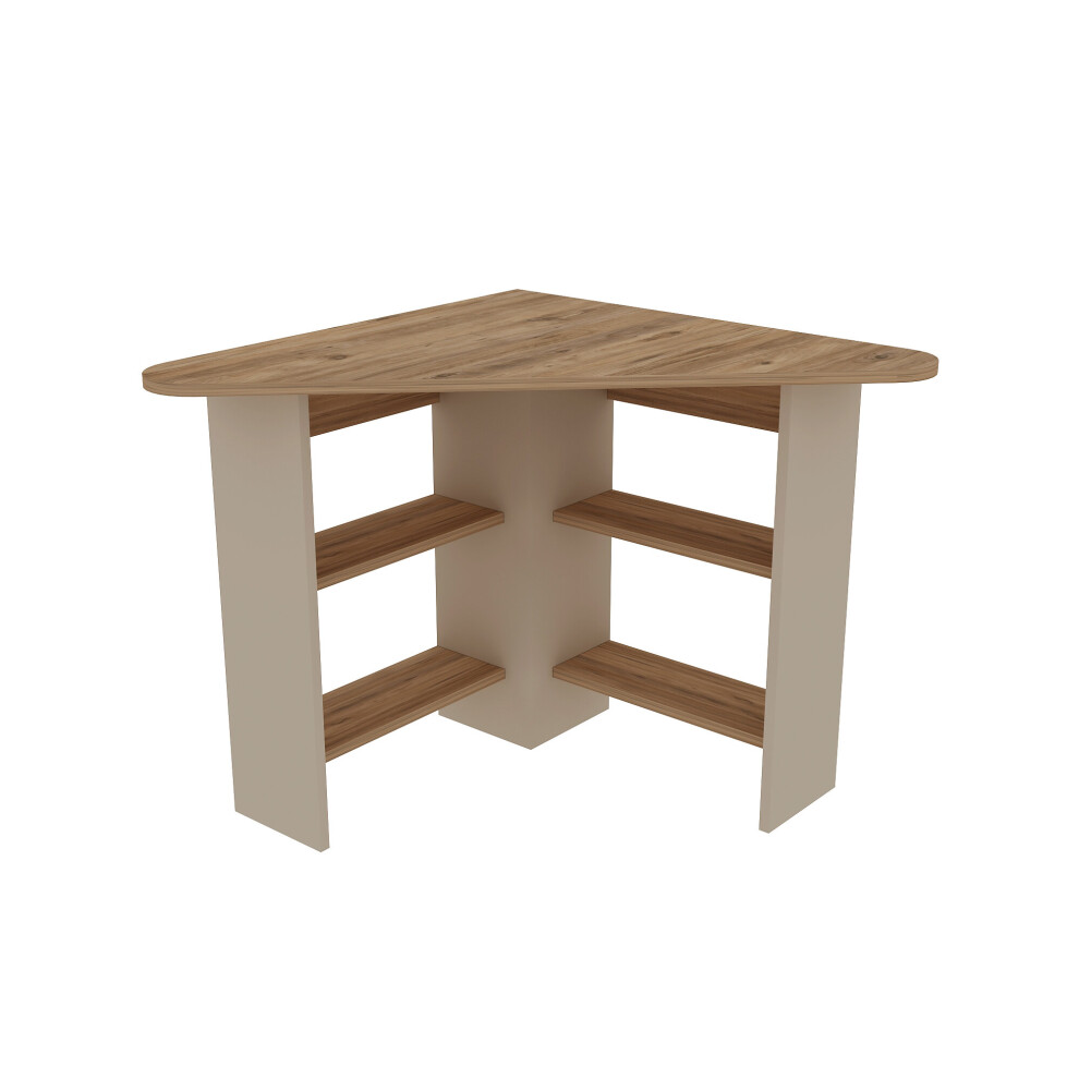 (Atlantic Pine - Beige) Gredos Computer Desk with Shelves