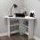 (White) Gredos Computer Desk with Shelves 3