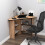 (Atlantic Pine - Black Band) Gredos Computer Desk with Shelves 5