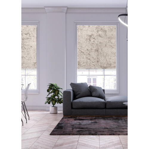 (Taupe, 60 cm Width x 165 cm Drop) VELVET CRUSHED ROLLER BLIND