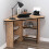 (Atlantic Pine - Black Band) Gredos Computer Desk with Shelves 2