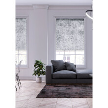 (Grey, 180 cm Width x 165 cm Drop) VELVET CRUSHED ROLLER BLIND