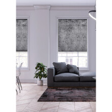(Charcoal, 120 cm Width x 165 cm Drop) VELVET CRUSHED ROLLER BLIND