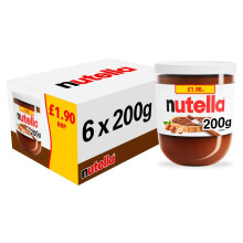 Nutella Hazelnut Chocolate Spread 200g (Pack of 6)