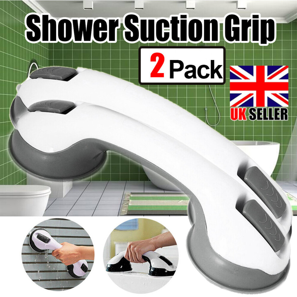 2X Safety Bathroom Aid Bath Shower Hand Grip Grab Suction Towel Rail