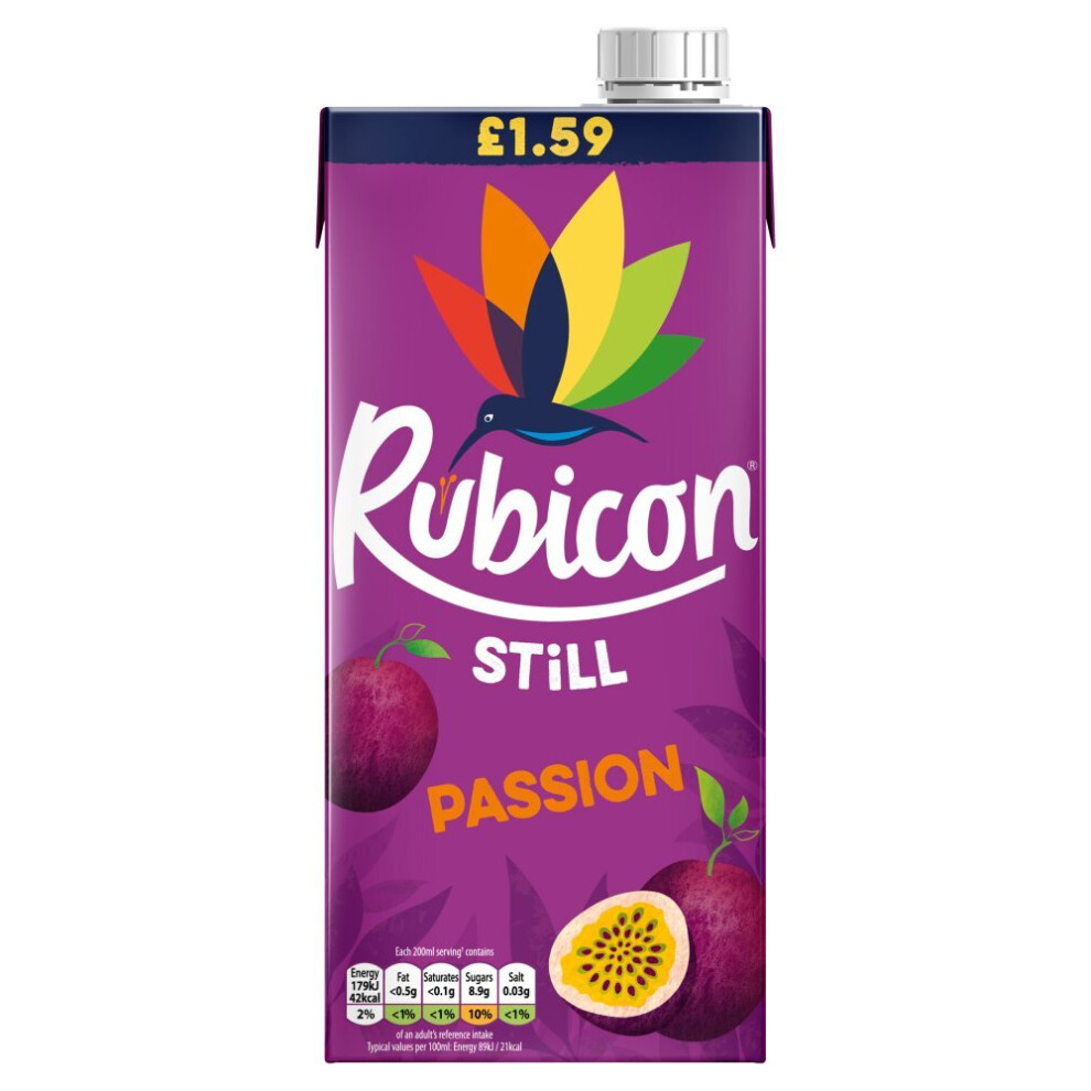 Rubicon Still Passion Juice Drink 1 Litre ( pack of 12 )