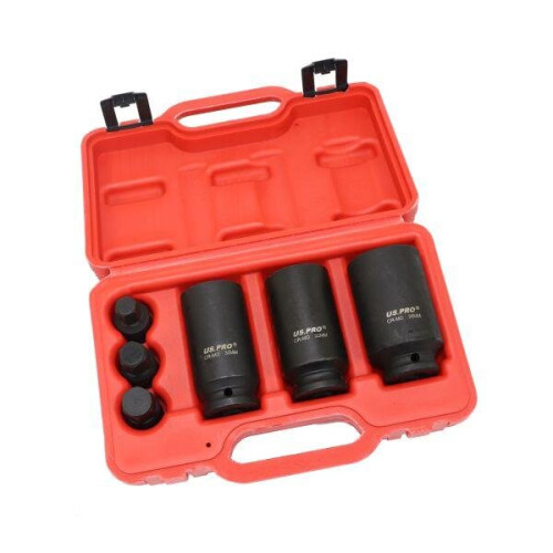us pro US PRO Tools 6PC 1/2" DR Impact Deep Hub Nut Socket & Hex Bit Set 3813 1