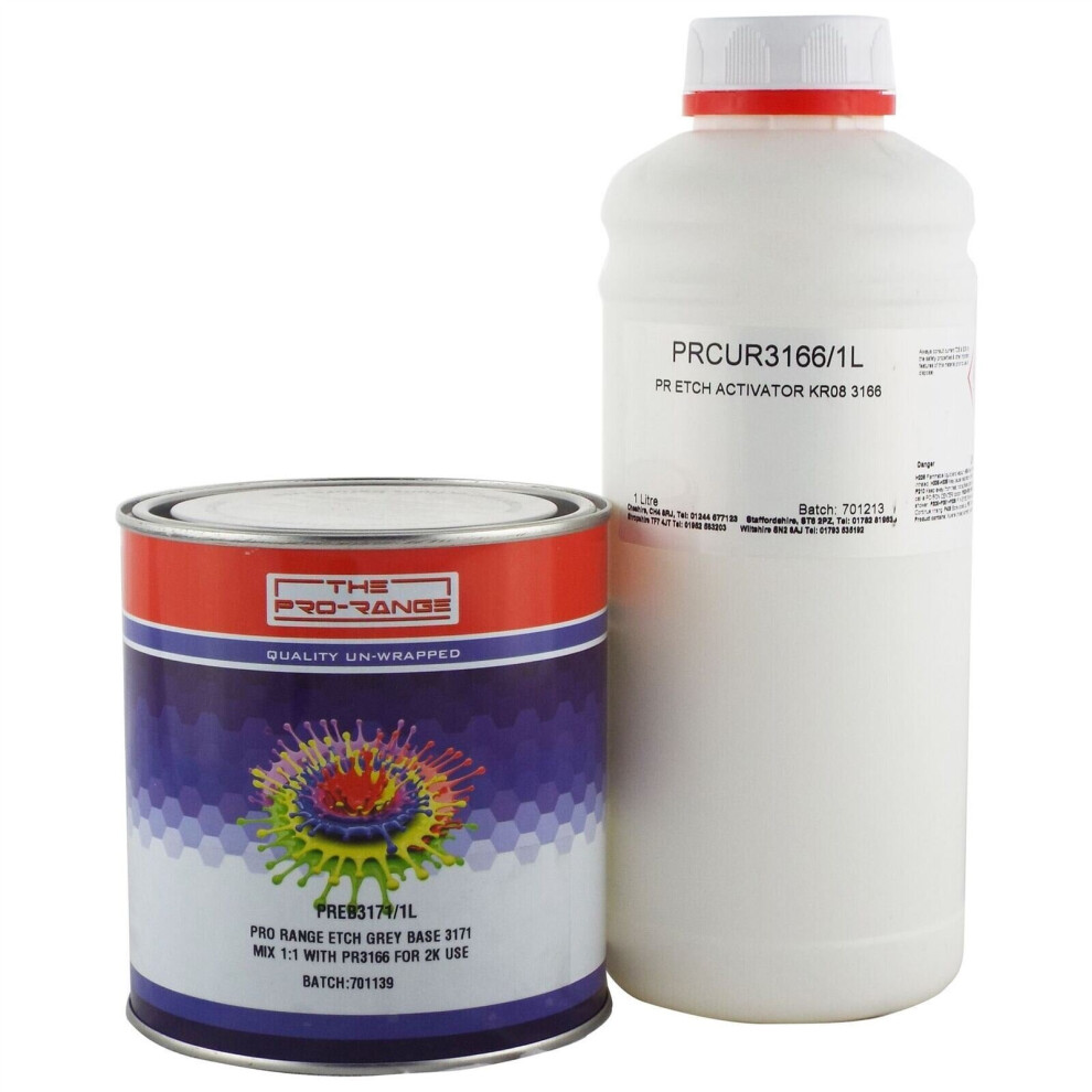 Pro Range 1ltr Grey Etch Primer With 1ltr PR Etch Activator