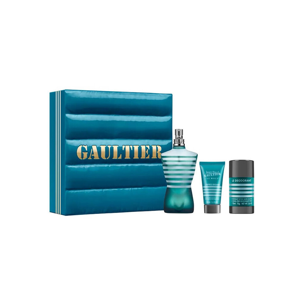 Jean Paul Gaultier Men's Jpg Le Gift Set 125Ml Edt, 50Ml Aftershave Balm, 75Ml Deodorant