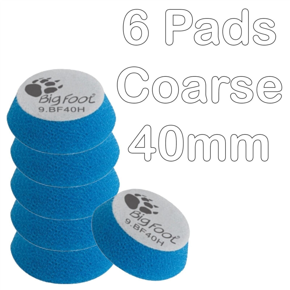 Rupes Bigfoot Ibird Nano 30/40Mm Blue Coarse Polishing Foam Pads Pack Of 6 5290753355440