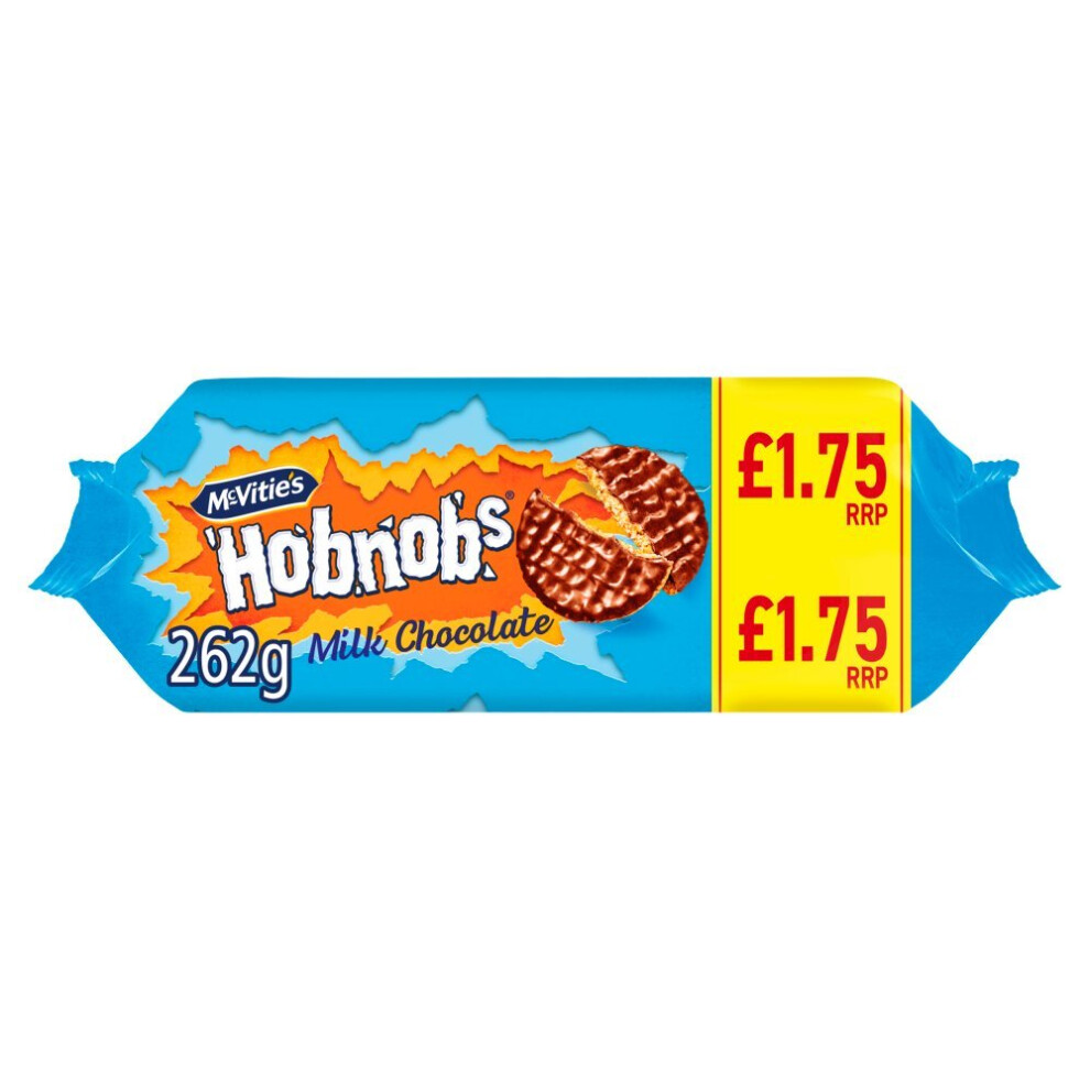 Mcvities Milk Chocolate Hobnobs 262g (Pack of 6)