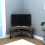 (Light Walnut) Lotte Corner TV Stand Entertainment Center 2