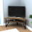 (Light Walnut) Lotte Corner TV Stand Entertainment Center 4