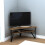 (Light Walnut) Lotte Corner TV Stand Entertainment Center 3