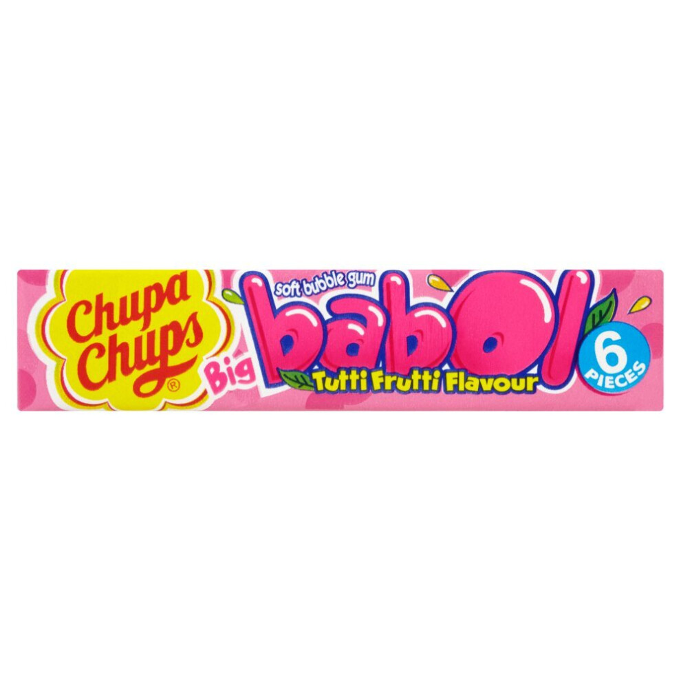 Chupa Chups BigBabol Tutti Frutti Fla.SoftBubble Gum6pic28g(packof 20)