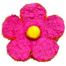 Large Pink Flower Pinata Birthday Party Game with Stick & Blindfold