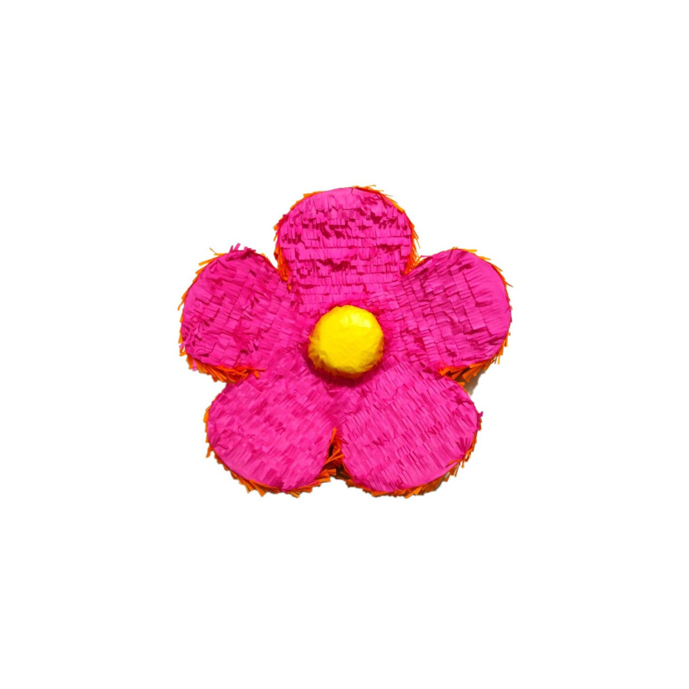 Large Pink Flower Pinata Birthday Party Game with Stick & Blindfold