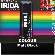 HB Body IRIDA Matt Black Professional Spray Paint 400ml