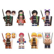 8PCS/SET Demon Slayer Figure Fit Lego Building Block Kids Toy