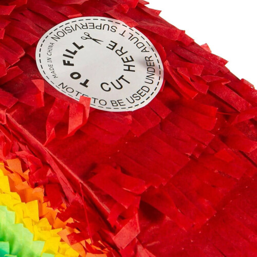 Quickdraw Jumbo 55cm Regenbogen Smash N' Bash oder Pull String Pinata Kinder Party Spiel 1